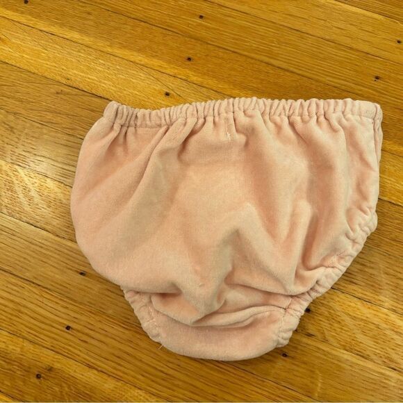 Zara light pink velour velvet dress and diaper cover NWT - Picture 6 of 6